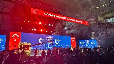 MHP Antalya 15. Olağan Kongresi'nde Sadullah Güneş Güven Tazeledi