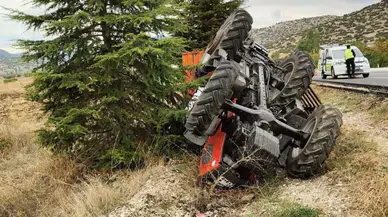 Burdur Çavdır'da Traktör Şarampole Devrildi: 1 Yaralı!
