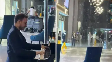 Titanic Gibi! Antalya'da Oteli Su Bastı, Piyanist Çalmaya Devam Etti