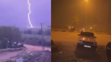 Meteoroloji Uyarmıştı! Hatay'da Şiddetli Yağış ve Şimşekler Geceyi Teslim Aldı