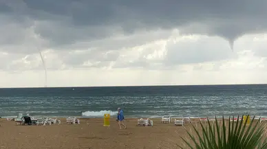 Alanya İncekum'da Aynı Anda 3 Hortum Birden