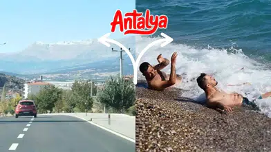 Antalya’da Aynı Gün Hem Deniz Hem Kar Sürprizi