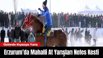 Erzurum’da Mahalli At Yarışları Nefes Kesti