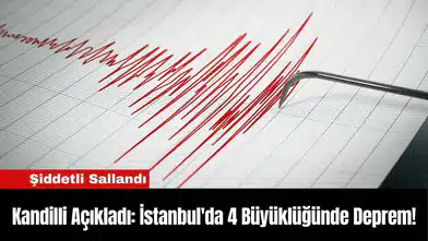 Kandilli Açıkladı: İstanbul'da 4 Büyüklüğünde Deprem!
