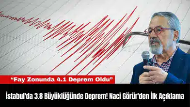 İstabul'da 3.8 Büyüklüğünde Deprem! Naci Görür'den İlk Açıklama