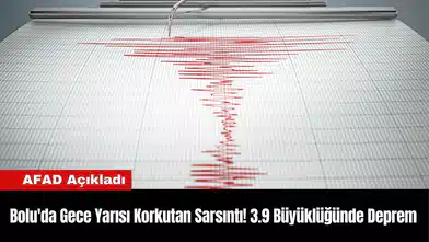 Bolu'da Gece Yarısı Korkutan Sarsıntı! 3.9 Büyüklüğünde Deprem