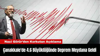 Çanakkale'de 4.6 Büyüklüğünde Deprem Meydana Geldi