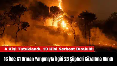 16 İlde 61 Orman Yangınıyla İlgili 23 Şüpheli Gözaltına Alındı