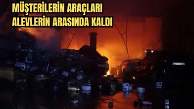 Kepez'de Sanayi Sitesi'nde Kabus Gibi Gece! Alevler Gökyüzünü Aydınlattı