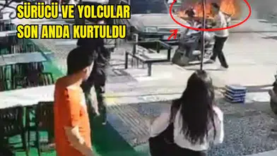Manavgat'ta İçerisinde Bebek Olan Otomobil Bir Anda Alev Topuna Döndü!