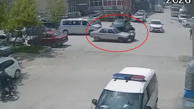 Burdur'da Sanayi Sitesinde Korkutan Çarpışma Kamerada