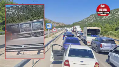 Korkuteli Yolunda Antalya Büyükşehir TIR'ı Alev Alev Yandı