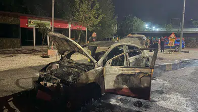Alanya'da Seyir Halindeki Otomobil Alev Alev Yandı