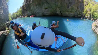 Köprülü Kanyon Parkuru 4 Metrelik Big SUP ile Geçildi