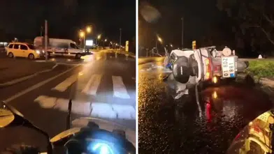 Lara Turizm Yolu'ndaki Kaza Kask Kamerasında: Metrelerce Sürüklendi