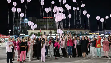 Kemer'de Üreten Kadınlar Gökyüzüne Pembe Balonlar Uçurdu