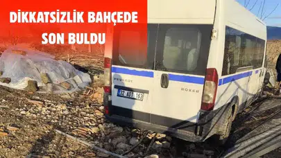 Isparta’da Kontrolden Çıkan Araç Bahçe Evine Daldı!
