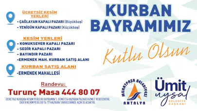 MURATPAŞA BELEDİYESİ KURBAN BAYRAMI KUTLAMA İLANI