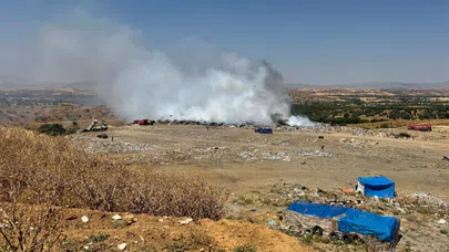 Isparta Yalvaç’ta çöplük yangını