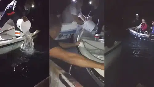 Mersin’de 3 Metrelik Tekne Alabora Oldu! 2 Balıkçı Denize Düştü