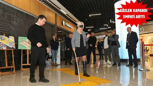 Mersin’de Empati Parkuru: Sarı Bantları Gözleri Kapalı Deneyimlediler!