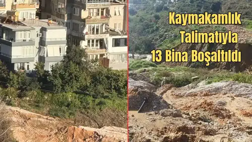 Alanya’da Afet Üstüne Afet, 2 Mahallede Korkutan Toprak Kayması