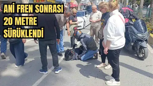Manavgat'ta Motosiklet Sürücüsünü Kaskı Hayata Bağladı