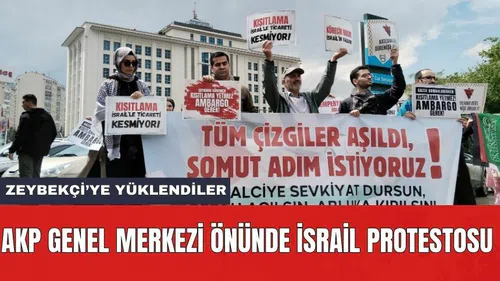 AKP Genel Merkezi Önünde İsrail Protestosu