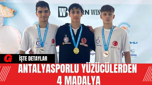 Antalyasporlu Yüzücülerden 4 Madalya