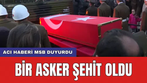 Acı haberi MSB duyurdu: Bir asker şehit oldu