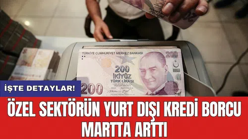Özel sektörün yurt dışı kredi borcu martta arttı