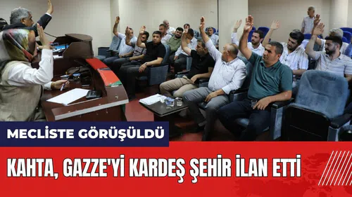 Kahta Gazze'yi kardeş şehir ilan etti