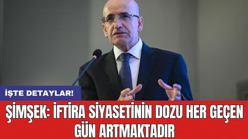 Şimşek: İftira siyasetinin dozu her geçen gün artmaktadır