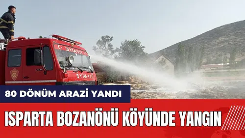Isparta Bozanönü köyünde yangın! 80 dönüm arazi zarar gördü