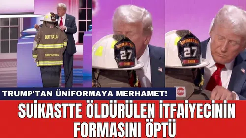 Trump'tan üniformaya merhamet! Suikastte öld*rülen itfaiyecinin formasına sarıldı