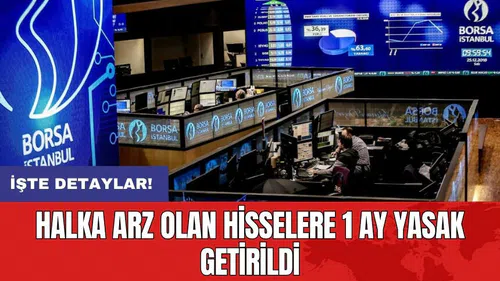 Halka arz olan hisselere 1 ay yasak getirildi