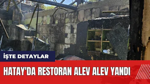Hatay'da restoran alev alev yandı