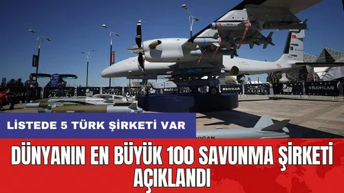 Dünyanın en büyük 100 savunma şirketi açıklandı: Listede 5 Türk şirketi var