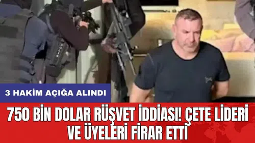 750 bin dolar rüşvet iddiası! Çete lideri ve üyeleri firar etti: 3 hakim açığa alındı