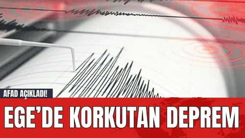 AFAD Açıkladı! Ege'de Korkutan Deprem