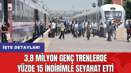 3,8 milyon genç trenlerde yüzde 15 indirimle seyahat etti