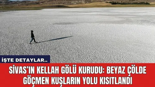 Sivas’ın Kellah Gölü Kurudu: Beyaz Çölde Göçmen Kuşların Yolu Kısıtlandı