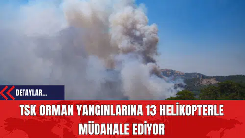 TSK Orman Yangınlarına 13 Helikopterle Müdahale Ediyor