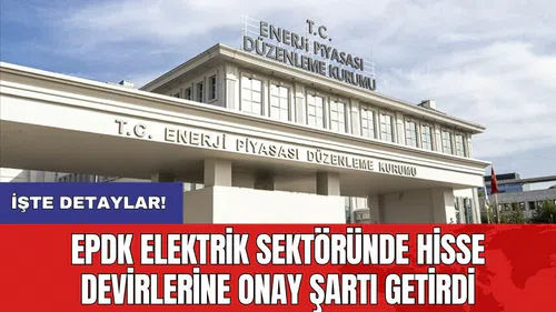 EPDK elektrik sektöründe hisse devirlerine onay şartı getirdi
