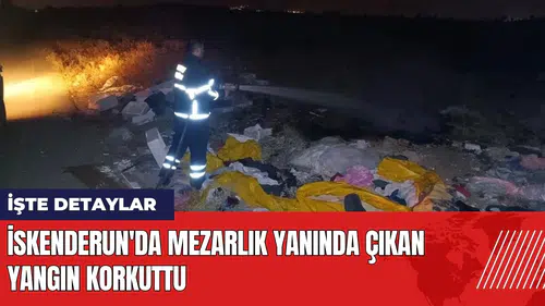İskenderun'da mezarlık yanında çıkan yangın korkuttu