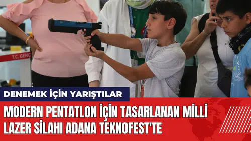 Modern pentatlon için tasarlanan Milli Lazer Silahı Adana TEKNOFEST'te