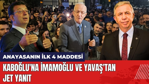 Kaboğlu'nun Anayasa Çıkışına İmamoğlu ve Yavaş'tan Jet Yanıt