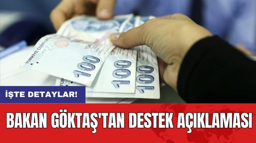 Bakan Göktaş'tan Destek Açıklaması
