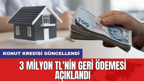 Konut Kredisi Güncellendi: 3 Milyon TL'nin Geri Ödemesi Açıklandı