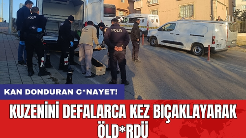 Kan donduran c*nayet! Kuzenini defalarca kez bıçaklayarak öld*rdü
